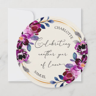 Cartão de Aniversário de Celebração do Amor Floral