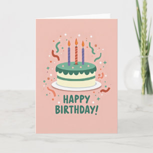 Cartão de Aniversário de Celebração Doce