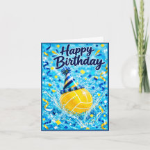 Cartão de Aniversário de Chapéu de Bola de Polo Aq
