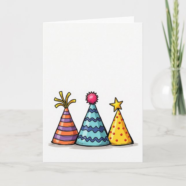 Cartão de Aniversário de Chapéu Manchado (Frente)