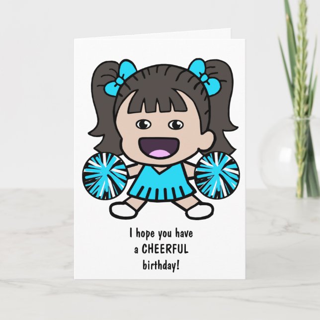 Cartão de aniversário de Cheerleader bonito para r (Frente)