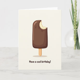 Cartão de Aniversário de Chocolate Mordido