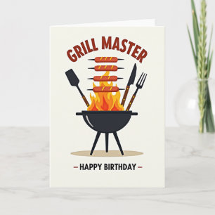 Cartão de Aniversário de Churrasco