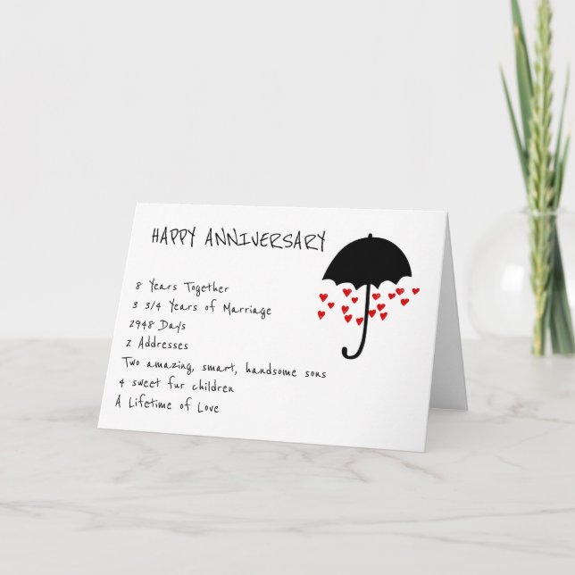 Cartão de Aniversário de Chuva de Amor (Frente)