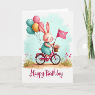 Cartão de Aniversário de Ciclismo