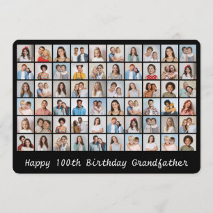 Cartão de Aniversário de Colagem de 60 Fotos Adici