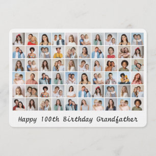 Cartão de Aniversário de Colagem de 60 Fotos Adici
