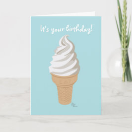 Cartão de Aniversário de Cone Suave
