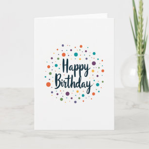 Cartão de Aniversário de Confetes Brilhantes