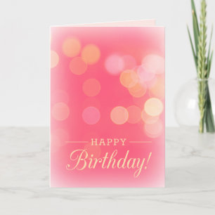 Cartão de Aniversário de Confetti Rosa