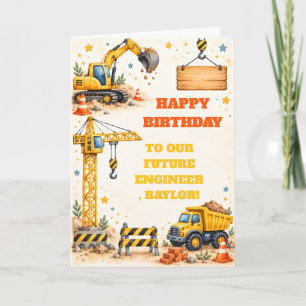 Cartão de Aniversário de Construção