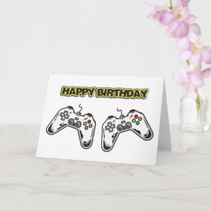 Cartão de Aniversário de Controles de Jogo