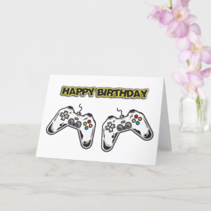 Cartão de Aniversário de Controles de Jogo