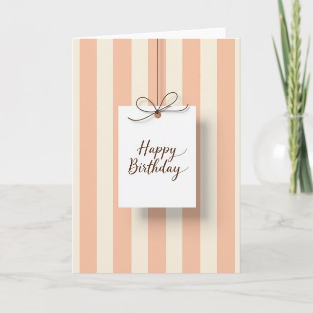 Cartão de Aniversário de Cordão Doce (Frente)