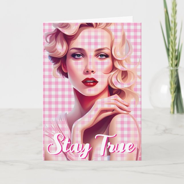 Cartão de Aniversário de Cores Verdadeiras (Frente)