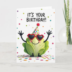 Cartão de Aniversário de Couve Caprichosa