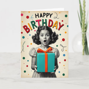 Cartão de Aniversário de Criança Surpresa