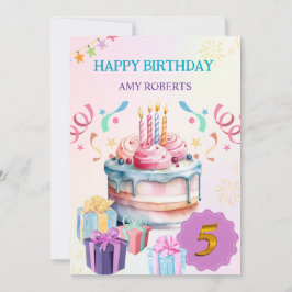 Cartão de Aniversário de Crianças Delicioso