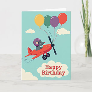 Cartão de Aniversário de Criatura Aviador