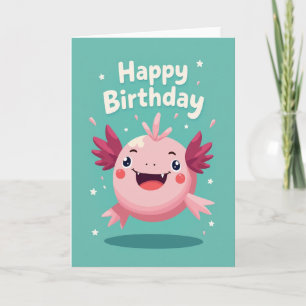 Cartão de Aniversário de Criatura Caprichosa Doce