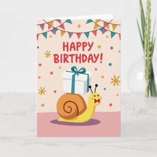 Cartão de Aniversário de Criatura Com Casca
