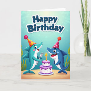 Cartão de Aniversário de Criatura do Oceano