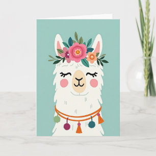 Cartão de Aniversário de Criatura Floral