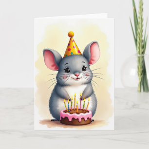 Cartão de Aniversário de Criatura Fofa