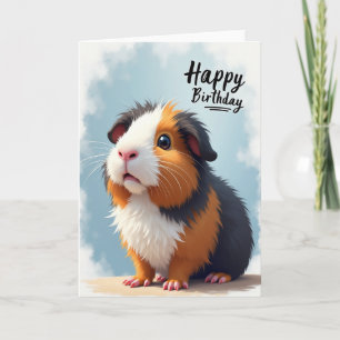 Cartão de Aniversário de Criatura Fofa e Peluda