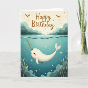 Cartão de Aniversário de Criatura Marinha