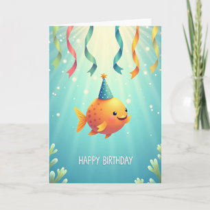 Cartão de Aniversário de Criatura Sorridente