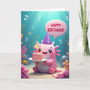 Cartão de Aniversário de Criatura Subaquática