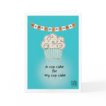Cartão de Aniversário de Cupcake
