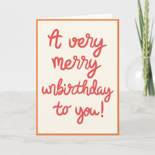 Cartão de Aniversário de Desaniversário (Frente)