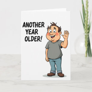 Cartão de Aniversário de Desenho Animado Alegre