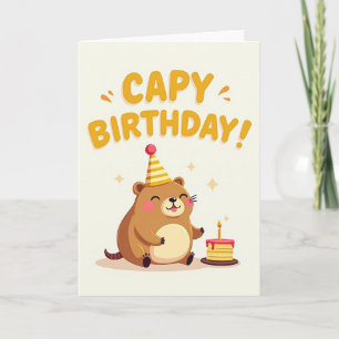 Cartão de Aniversário de Desenho Animado Doce