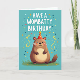 Cartão de Aniversário de Desenho Animado Encantado