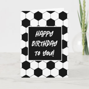 Cartão de Aniversário de Design de Futebol