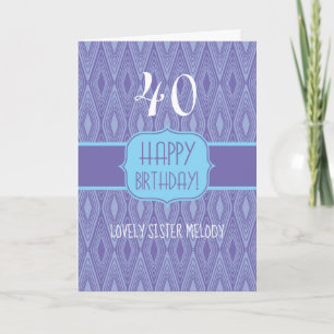 Cartão de aniversário de diamante roxo para senhor