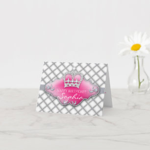 Cartão de Aniversário de Diamante Tufado com Peque