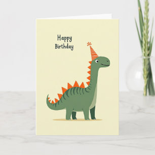 Cartão de Aniversário de Dino Espinhoso Alegre