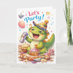 Cartão de Aniversário de Dinossauro – ‘Hora de Fes