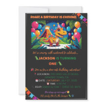 Cartão de Aniversário de Dinossauro Roarsome – Edi