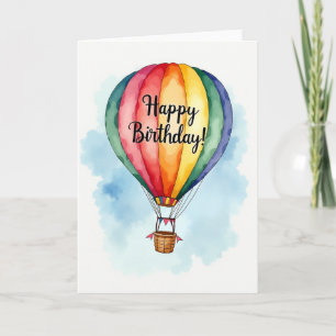 Cartão de Aniversário de Dirigível Inspirador