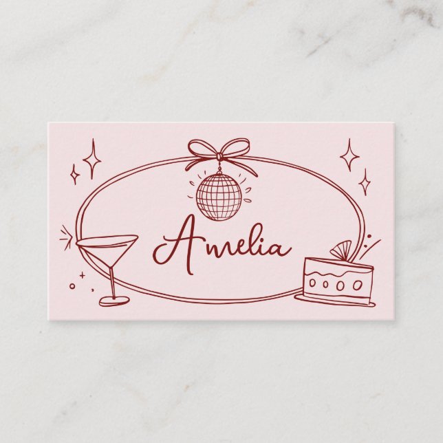 Cartão de aniversário de discoteca personalizado (Frente)