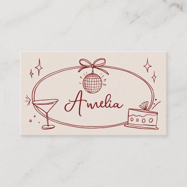 Cartão de aniversário de discoteca personalizado b (Frente)