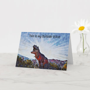 Cartão de aniversário de diversão do Dinossaur Art