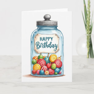 Cartão de Aniversário de Doce Vibrante