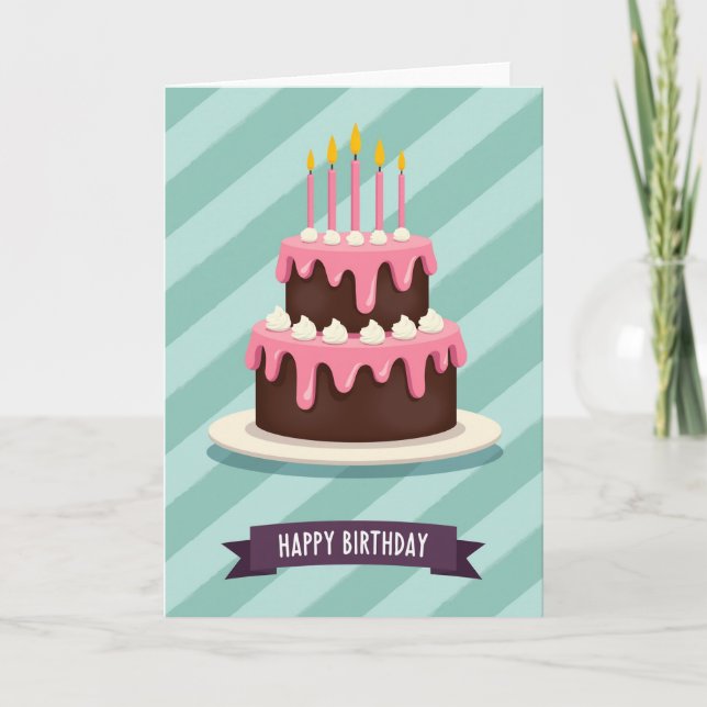 Cartão de Aniversário de Dois Andares (Frente)