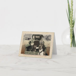 Cartão de aniversário de Drivers Basset